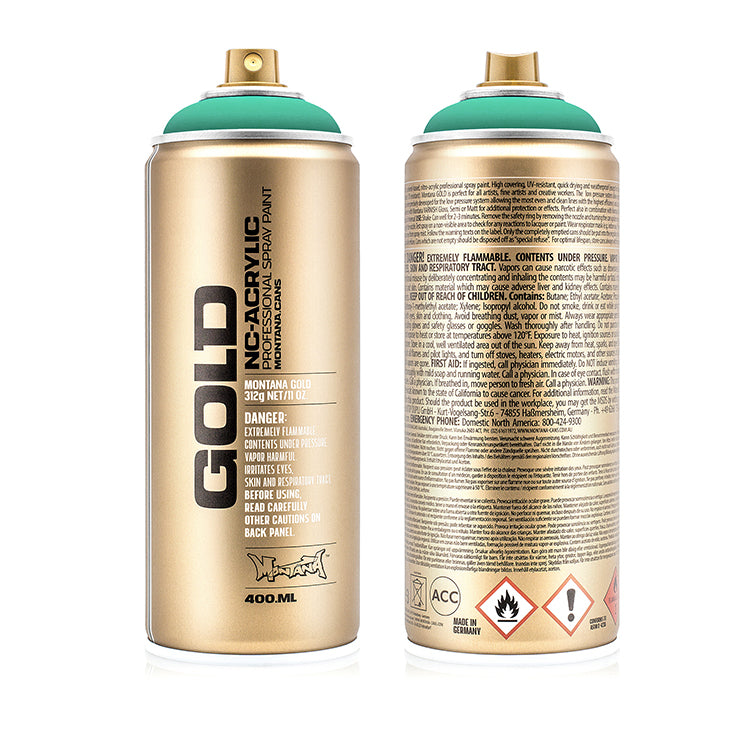 Montana Gold Acrylic Spray Paint Active Cyan