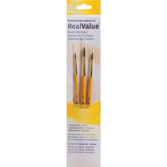 Princeton Brush Camel Rounds Value 3 Pack
