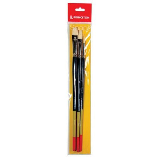 Princeton Snap! Bristle Brush Set #4 3 Pack Long Handle