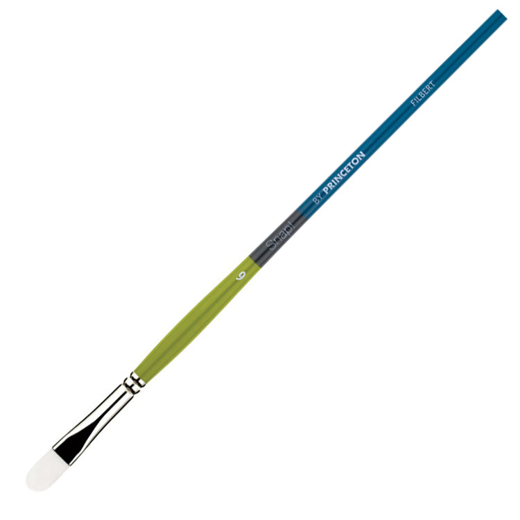 Princeton Snap! Brush White Taklon Filbert 8 Long Handle