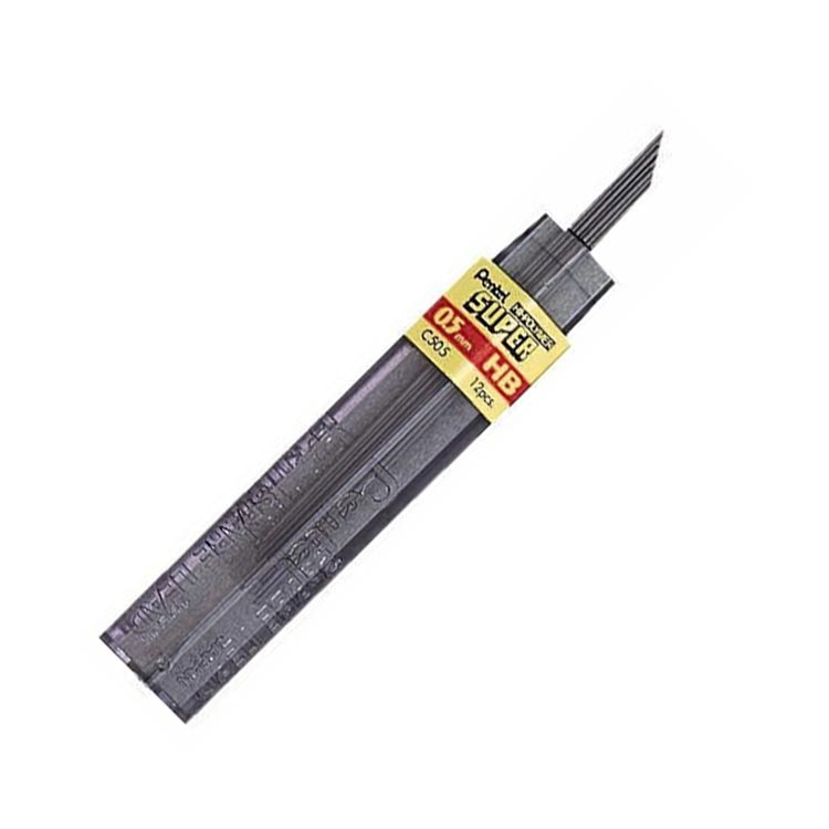 Pentel Mechanical Pencil Lead .5mm 4B 12 Pack