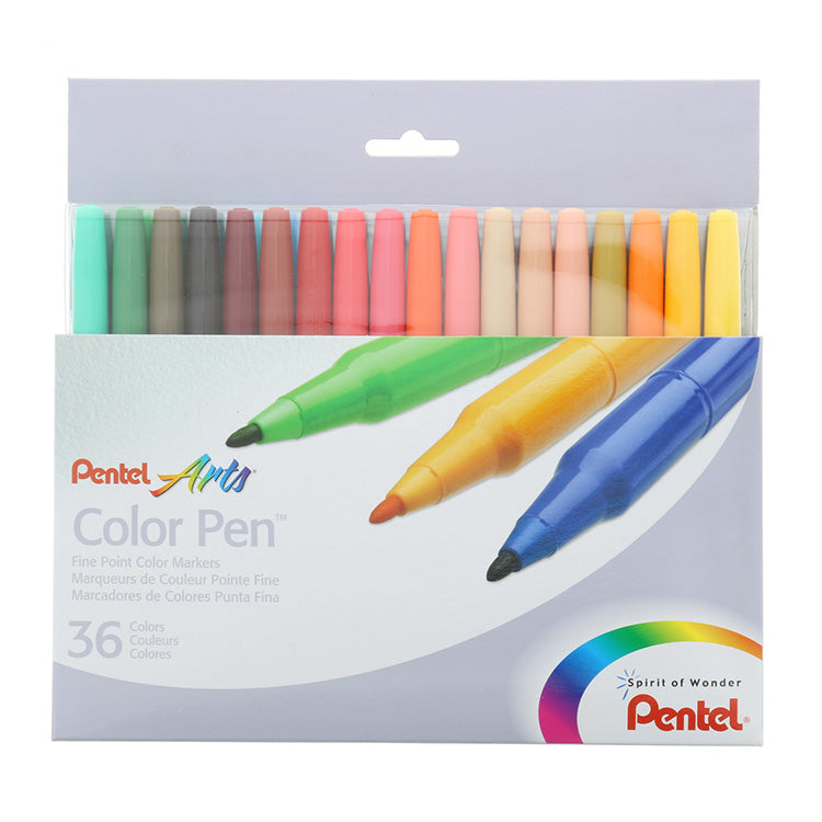 Pentel Arts Color Pen Set 36 Color Set