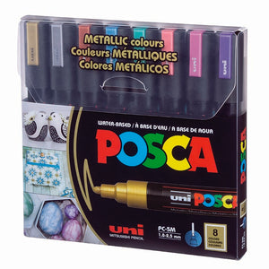 Posca Paint Marker Set PC-5M 8 Medium Metallic Colors