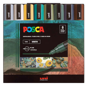 Posca Paint Marker Set PC-5M 8 Earth Tones