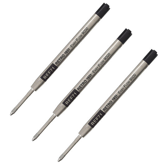 Easy Flow 9000 Ballpoint Pen Refill 3 Pack Black