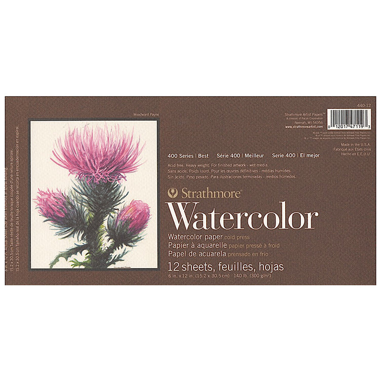 Strathmore 400 Watercolor Pad 140lb Cold Press 6x12