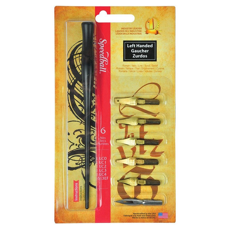 Speedball Left-Handed Dip Pen Set