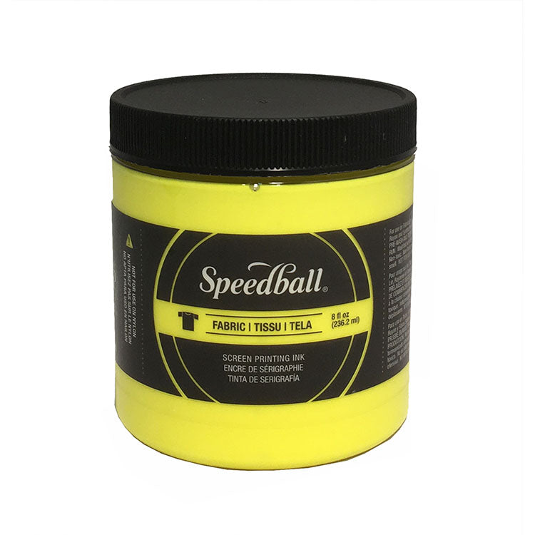 Speedball Fabric Screen Ink 8oz Fluorescent Yellow