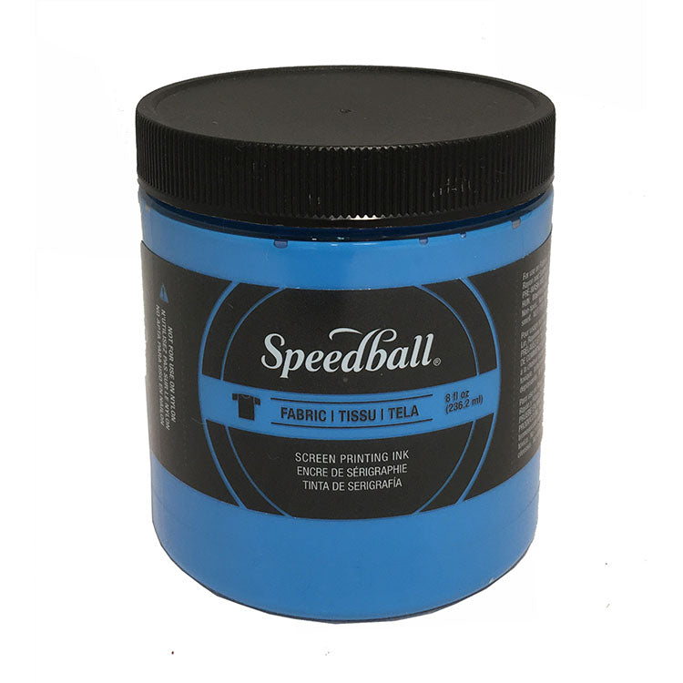 Speedball Fabric Screen Ink 8oz Fluorescent Blue
