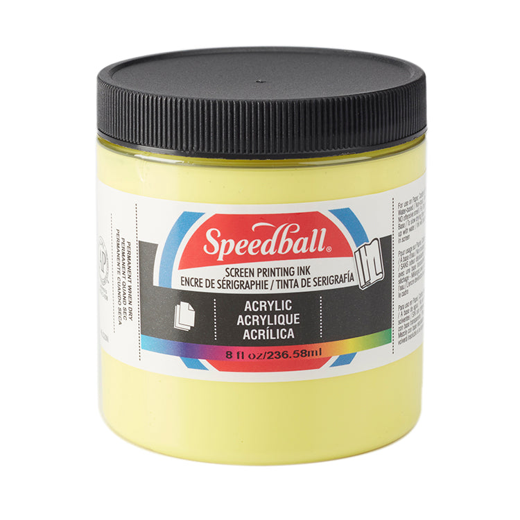 Speedball Silkscreen Ink Permanent Acrylic 8oz Primary Yellow