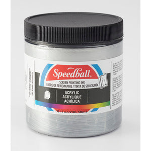 Speedball Silkscreen Ink Permanent Acrylic 8oz Silver