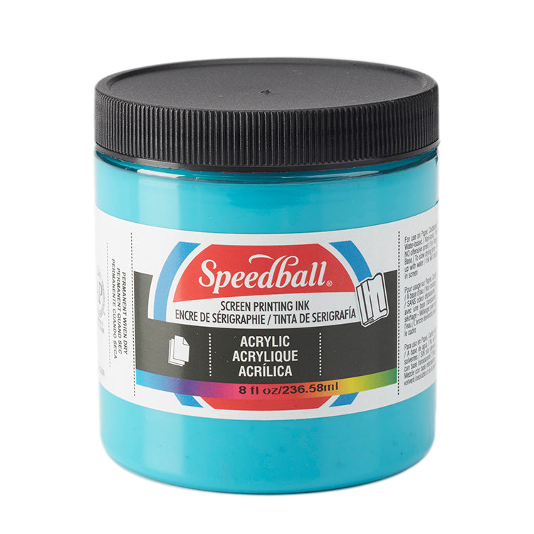 Speedball Silkscreen Ink Permanent Acrylic 8oz Primary Blue