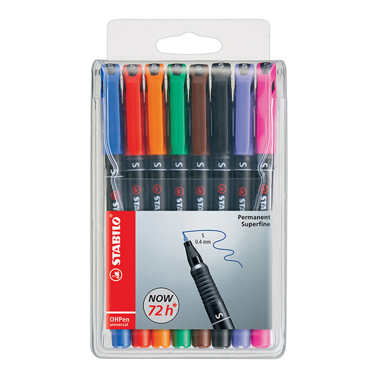 Stabilo OHPen Permanent Superfine Set of 8