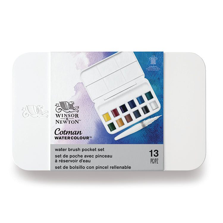 Cotman Watercolor & Water Brush Pen 14pc Set