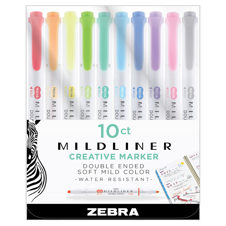 Zebra Mildliner Highlighter Set of 10