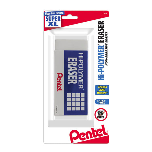Pentel Arts Hi-Polymer Block Eraser Super XL White